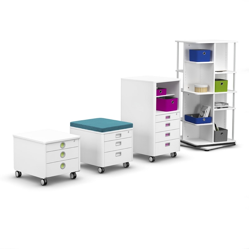 Все модели немецких тумбочек и стеллажей от moll