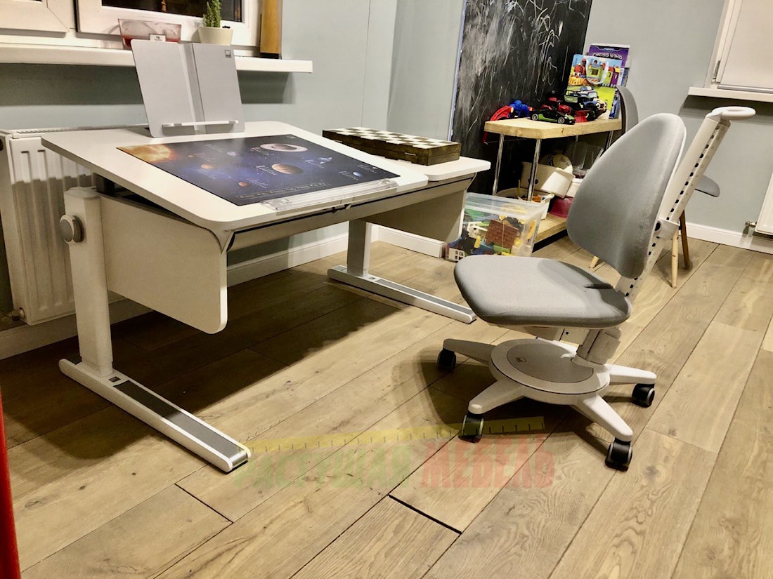 Растущая парта moll Champion Slim в интерьере: