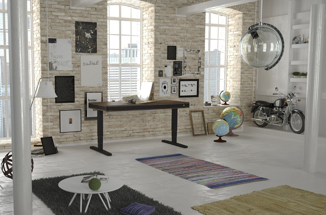 Регулируемый письменный стол для детей и взрослых moll T8 в интерьере: