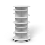 Вращающийся стеллаж Tower 64 /базовый уровень + надстройка, общая высота 125 см / 8 полок переменной высоты
