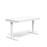Регулируемый стол moll T6 L Белый каркас/серебр. профиль/5 ящиков белых/3 розетки