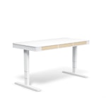 Регулируемый стол moll T6 L Белый каркас/белый профиль/5 ящиков бежевых /3 розетки