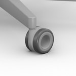 Дизайнерские Колёса к стульм moll S6 или Scooter/ серый